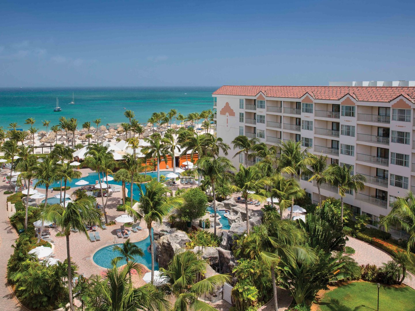 Marriott's Aruba Ocean Club Exterior. Marriott's Aruba Ocean Club is located in Palm Beach,  Aruba.