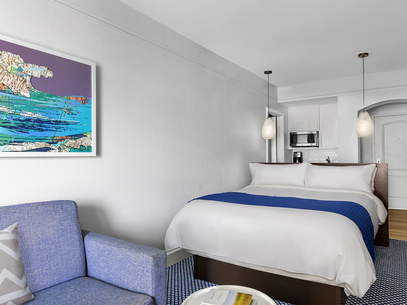 Marriott's Aruba Ocean Club Kitchenette and Bed (Guestroom). Marriott's Aruba Ocean Club is located in Palm Beach,  Aruba.