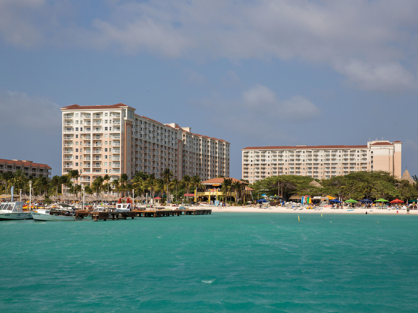 Marriott's Aruba Surf Club<span class='trademark'>®</span> View from Ocean. Marriott's Aruba Surf Club<span class='trademark'>®</span> is located in Palm Beach,  Aruba.