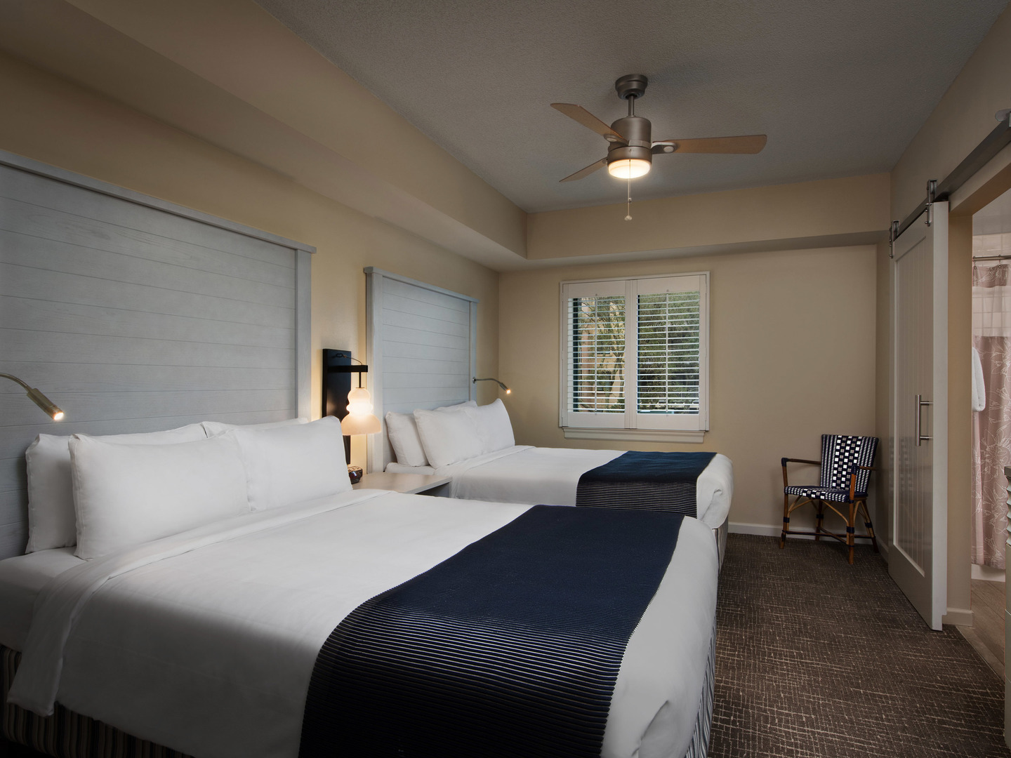 Marriott's Barony Beach Club Villa Guest Bedroom. Marriott's Barony Beach Club is located in Hilton Head Island, South Carolina United States.