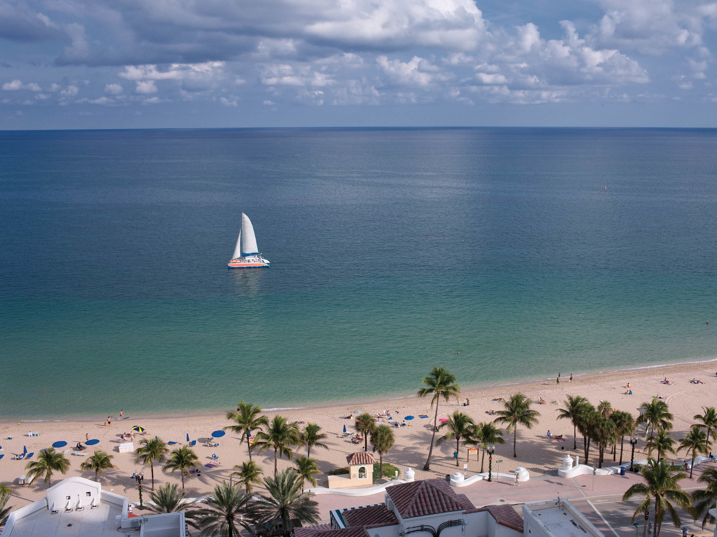 Marriott's BeachPlace Towers Ocean View from Resort. Marriott's BeachPlace Towers is located in Fort Lauderdale, Florida United States.