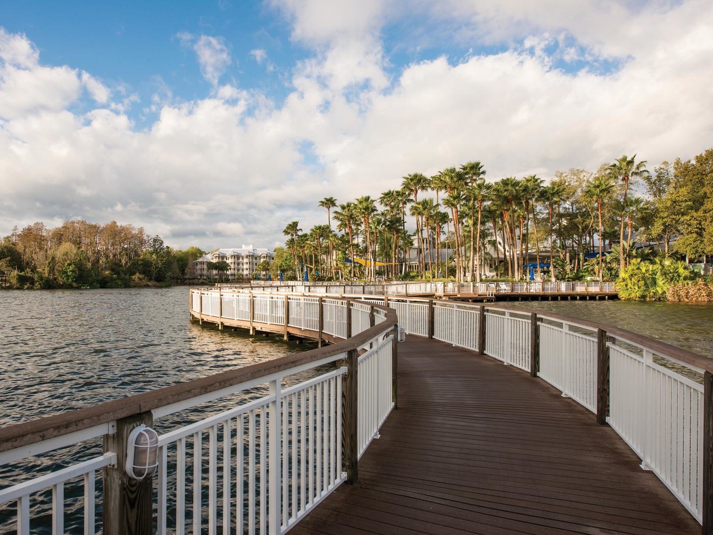 Marriott's Cypress Harbour Lake Boardwalk. Marriott's Cypress Harbour is located in Orlando, Florida United States.