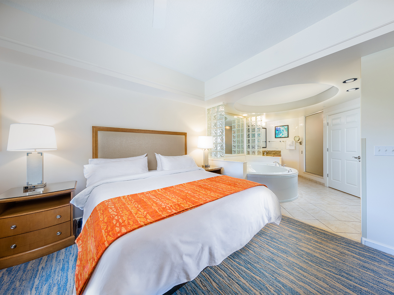 Marriott's Cypress Harbour Villa Master Bedroom. Marriott's Cypress Harbour is located in Orlando, Florida United States.
