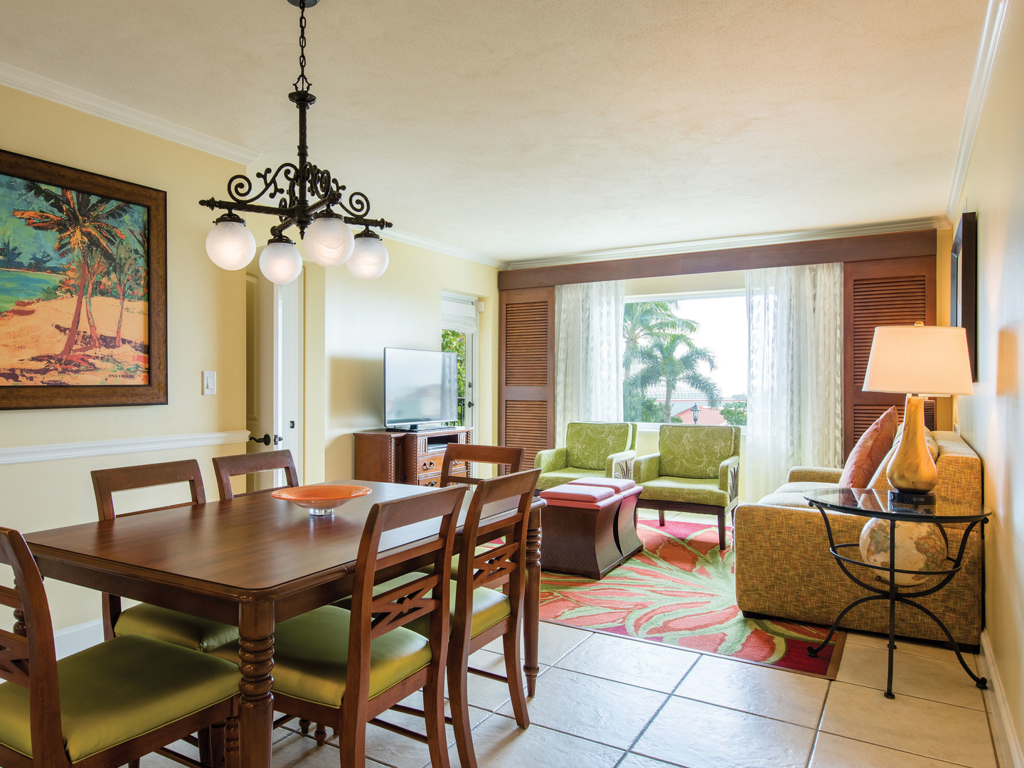 Marriott's Frenchman's Cove Villa Dining Room/Living Room. Marriott's Frenchman's Cove is located in St. Thomas,  Virgin Island U.S..