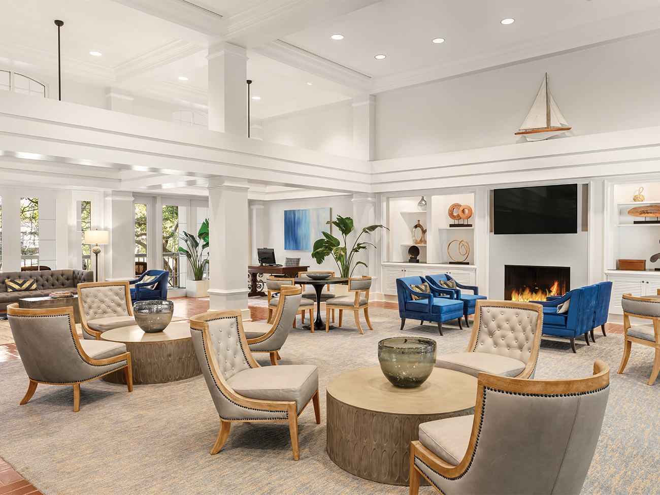 Marriott's Harbour Club Lobby. Marriott's Harbour Club is located in Hilton Head Island, South Carolina United States.