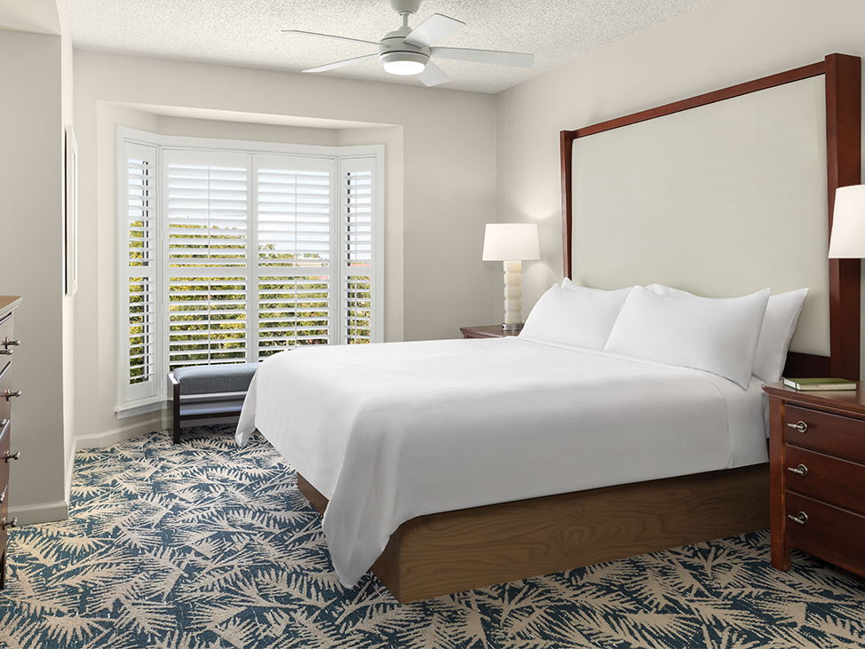 Marriott's Heritage Club Villa Master Bedroom. Marriott's Heritage Club is located in Hilton Head Island, South Carolina United States.