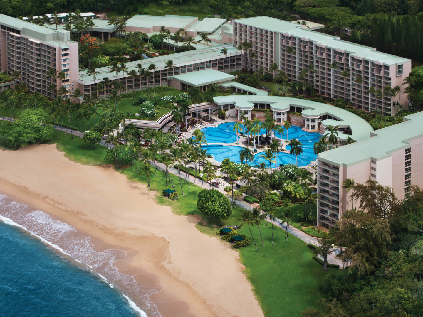 Marriott's Kaua‘i Beach Club Aerial View of Resort/Beach. Marriott's Kaua‘i Beach Club is located in Līhuʻe, Kaua‘i, Hawai‘i United States.