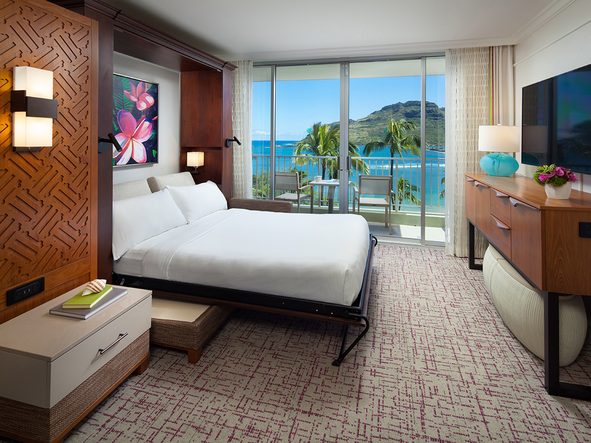 Marriott's Kaua‘i Beach Club Villa Living Room/Murphy Bed. Marriott's Kaua‘i Beach Club is located in Līhuʻe, Kaua‘i, Hawai‘i United States.