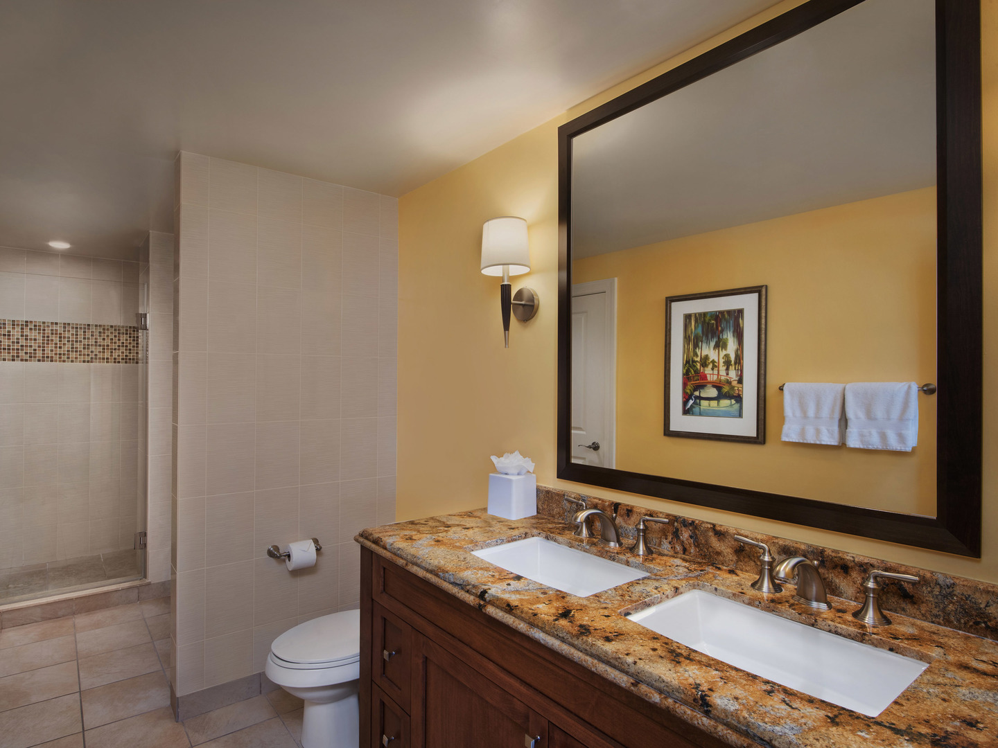 Marriott's Lakeshore Reserve Villa Master Bathroom. Marriott's Lakeshore Reserve is located in Orlando, Florida United States.