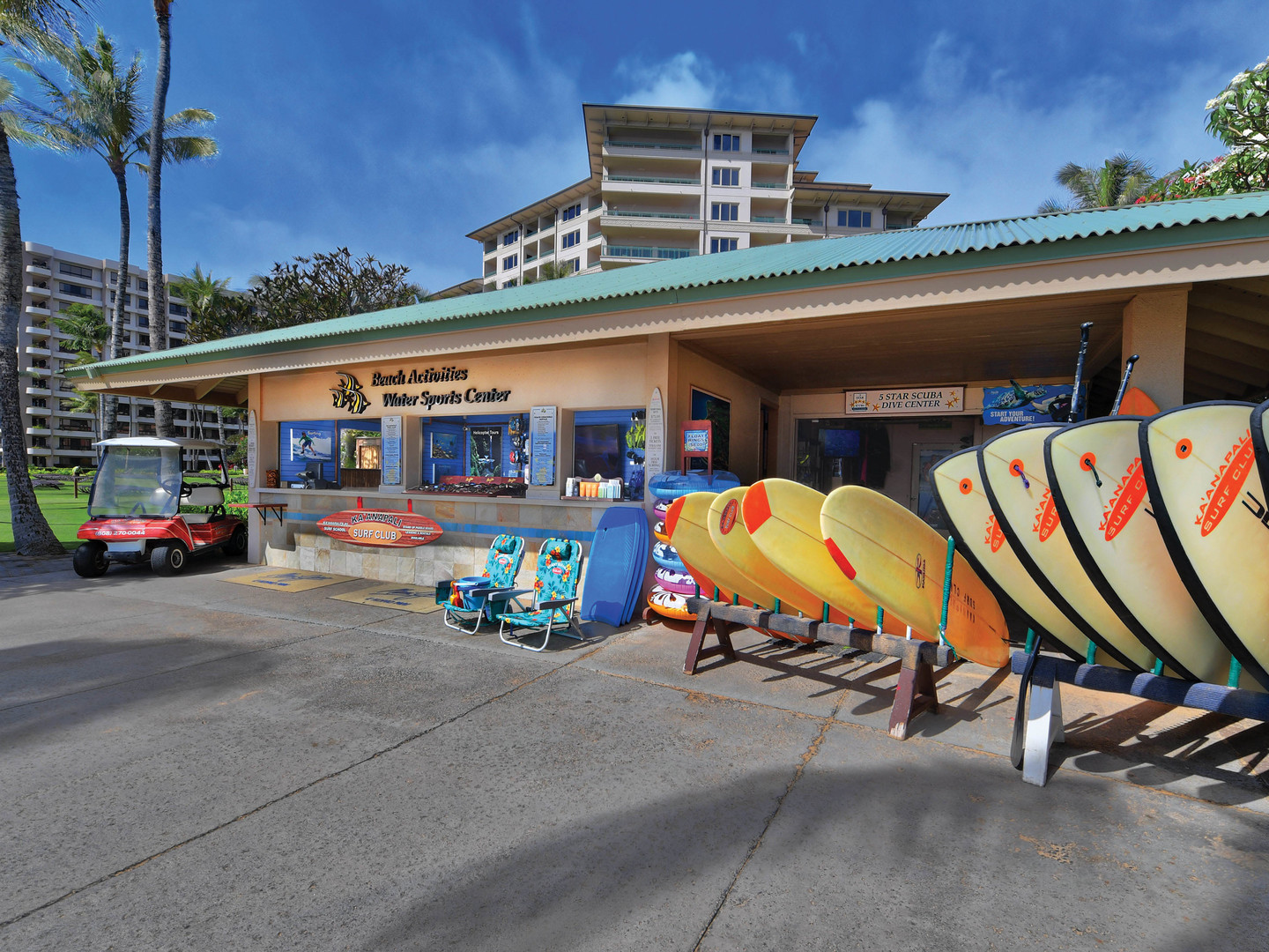 Marriott's Maui Ocean Club - Molokai, Maui, and Lanai Towers Water Sports Center. Marriott's Maui Ocean Club - Molokai, Maui, and Lanai Towers is located in Lāhainā, Maui, Hawai‘i United States.