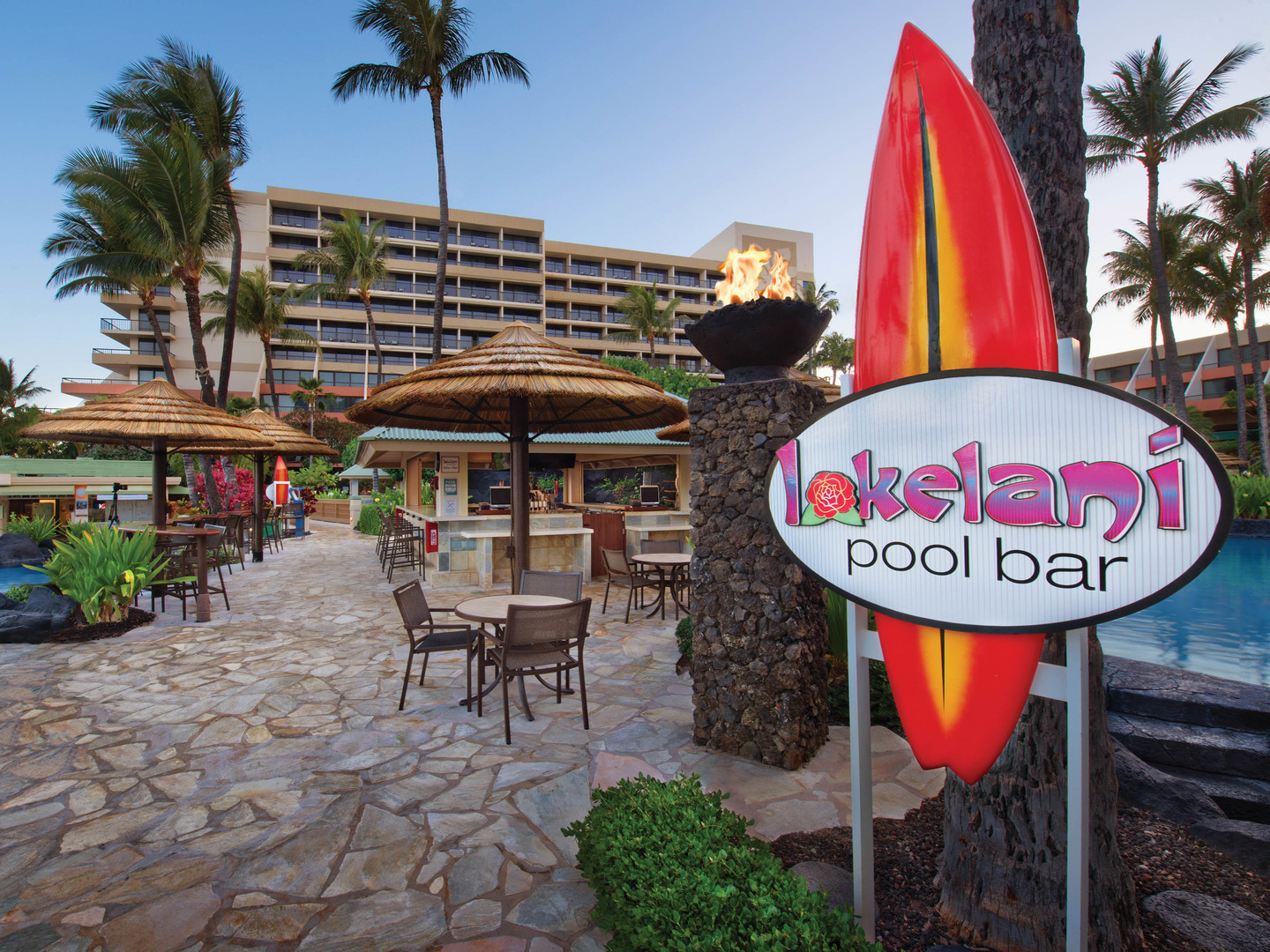 Marriott's Maui Ocean Club - Molokai, Maui, and Lanai Towers Lokelani Pool Bar. Marriott's Maui Ocean Club - Molokai, Maui, and Lanai Towers is located in Lāhainā, Maui, Hawai‘i United States.
