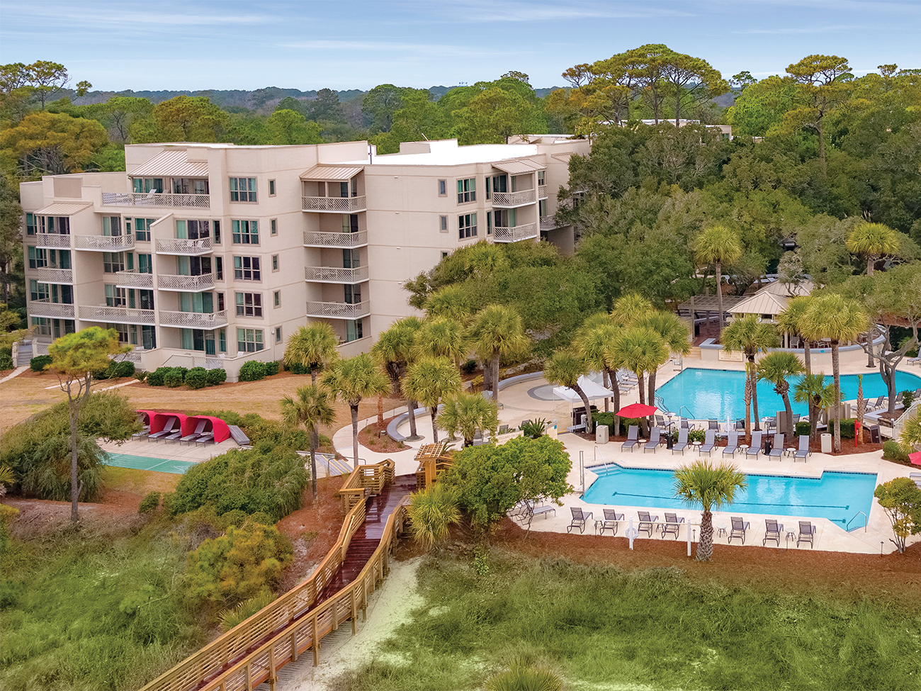 Marriott's Monarch Resort View. Marriott's Monarch is located in Hilton Head Island, South Carolina United States.