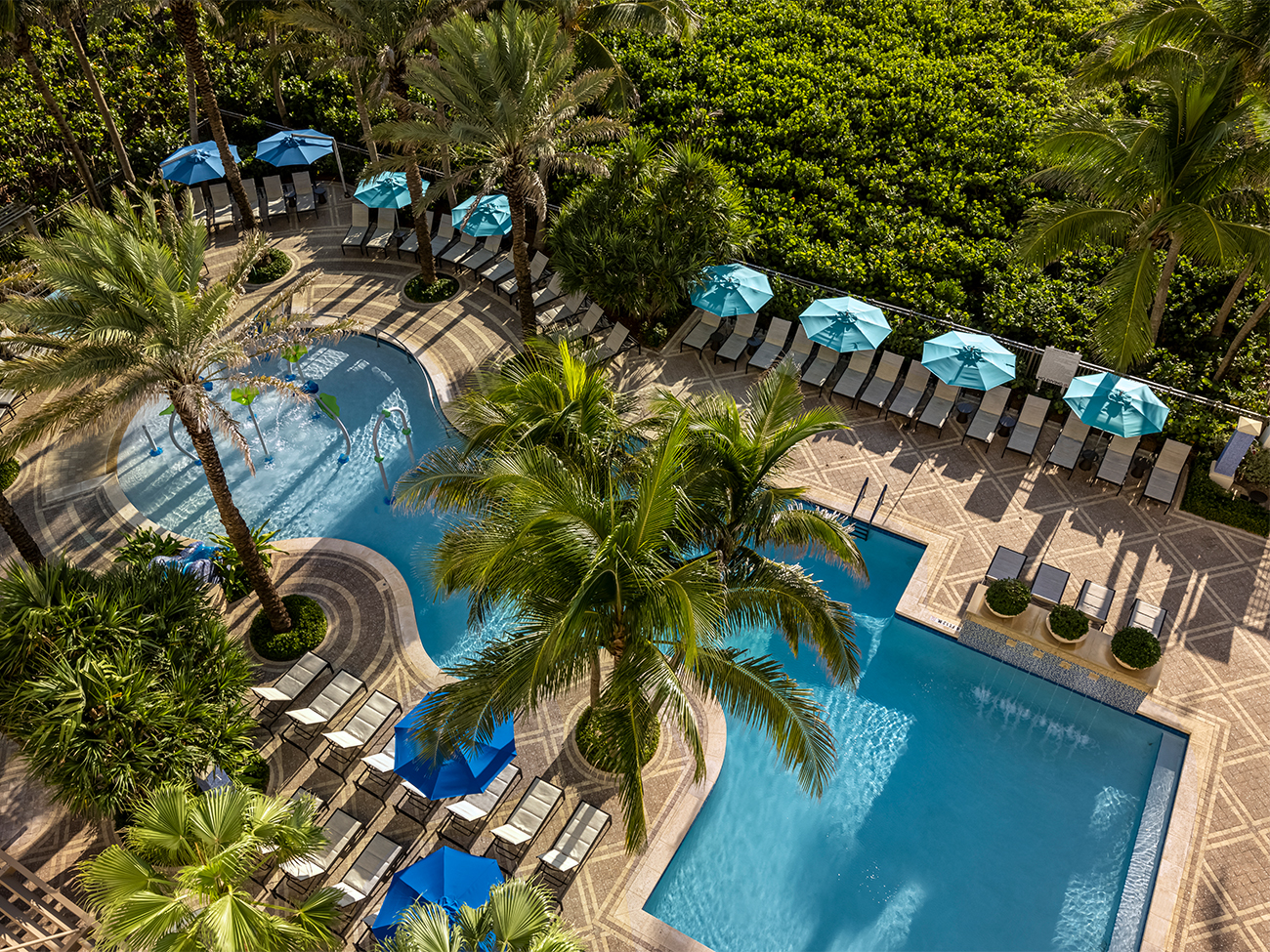 Marriott's Oceana Palms Resort Pools. Marriott's Oceana Palms is located in Riviera Beach, Florida United States.