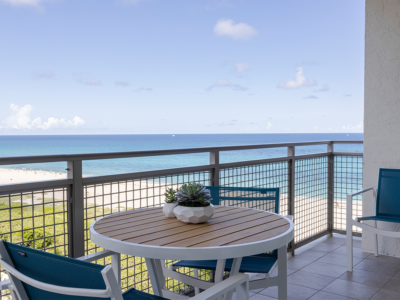 Marriott's Oceana Palms Ocean View Balcony. Marriott's Oceana Palms is located in Riviera Beach, Florida United States.