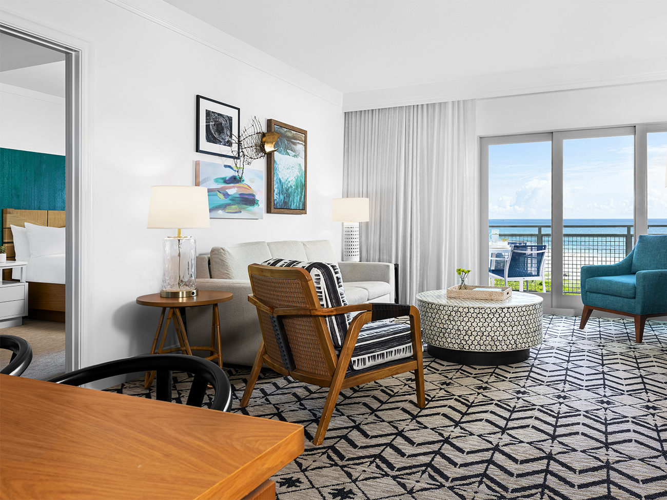 Marriott's Oceana Palms Ocean View Living Room. Marriott's Oceana Palms is located in Riviera Beach, Florida United States.