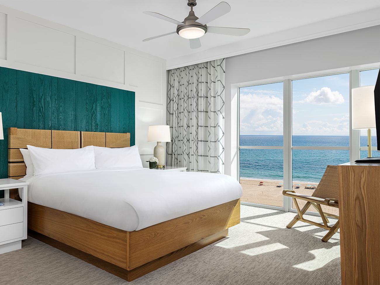 Marriott's Oceana Palms Ocean Front Master Bedroom. Marriott's Oceana Palms is located in Riviera Beach, Florida United States.