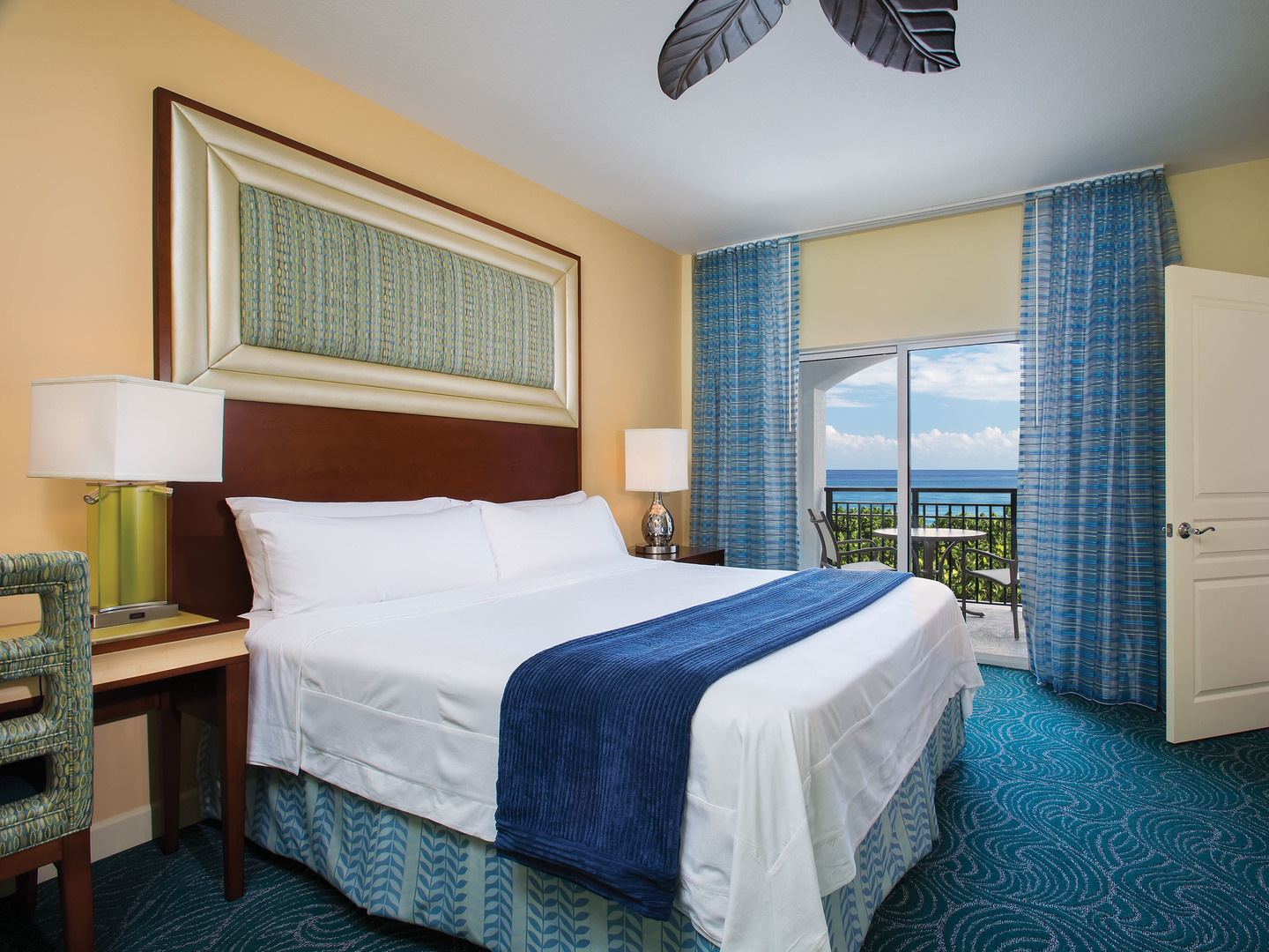 Marriott's Ocean Pointe Villa Master Bedroom. Marriott's Ocean Pointe is located in Palm Beach Shores, Florida United States.