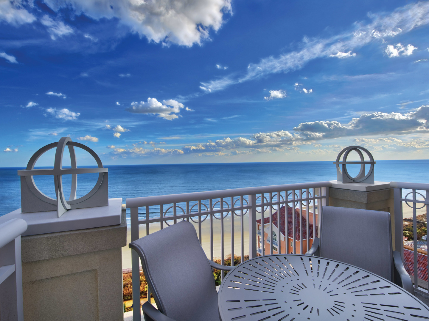 Marriott's OceanWatch Villa Patio. Marriott's OceanWatch is located in Myrtle Beach, South Carolina United States.