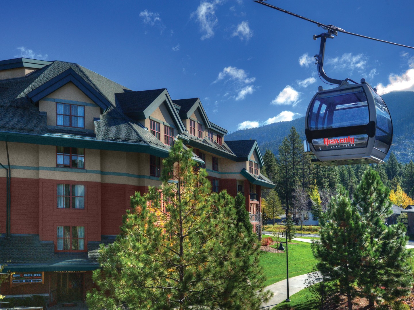 Marriott's Timber Lodge<span class='trademark'>®</span> Heavenly Gondola. Marriott's Timber Lodge<span class='trademark'>®</span> is located in South Lake Tahoe, California United States.