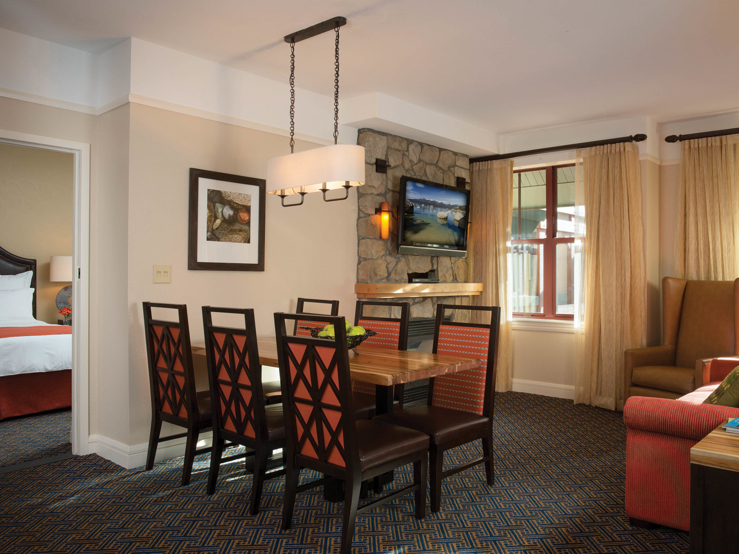 Marriott's Timber Lodge<span class='trademark'>®</span> Villa Living Room. Marriott's Timber Lodge<span class='trademark'>®</span> is located in South Lake Tahoe, California United States.