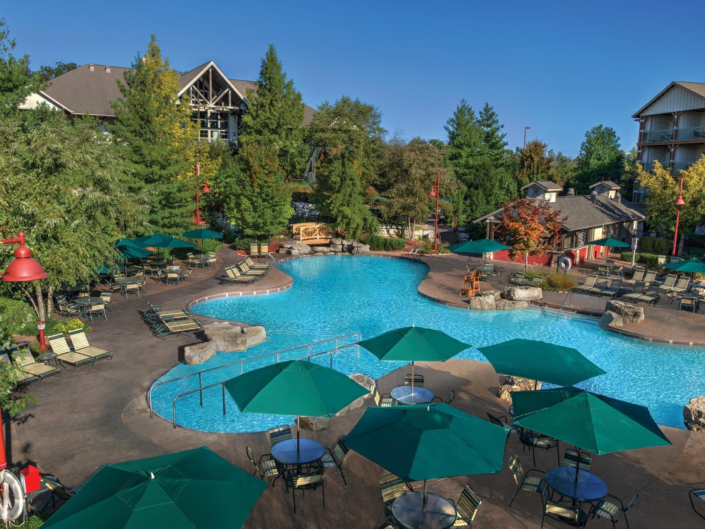 Marriott's Willow Ridge Lodge Cascades Pool. Marriott's Willow Ridge Lodge is located in Branson, Missouri United States.