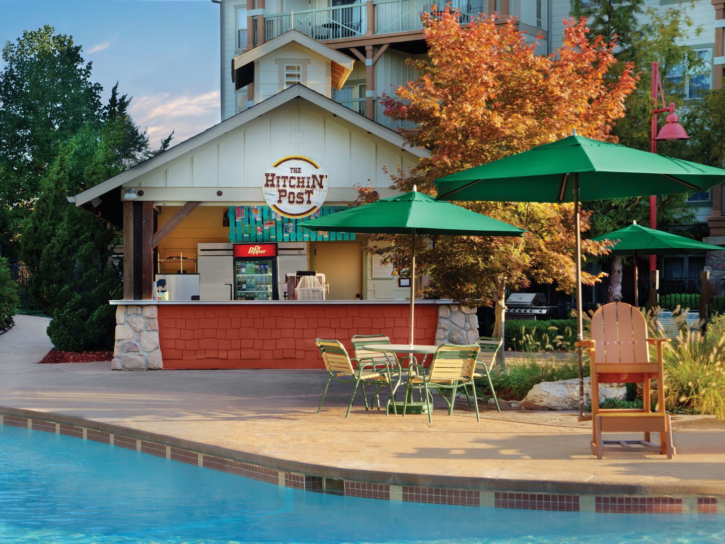 Marriott's Willow Ridge Lodge Hitchin Post Poolside Snacks. Marriott's Willow Ridge Lodge is located in Branson, Missouri United States.